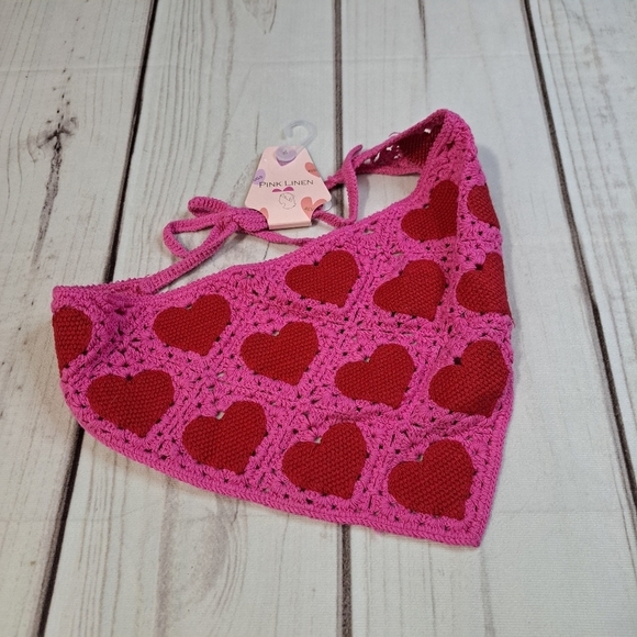 Sunday State Crochet Heart Hair Bandana - Picture 1 of 3